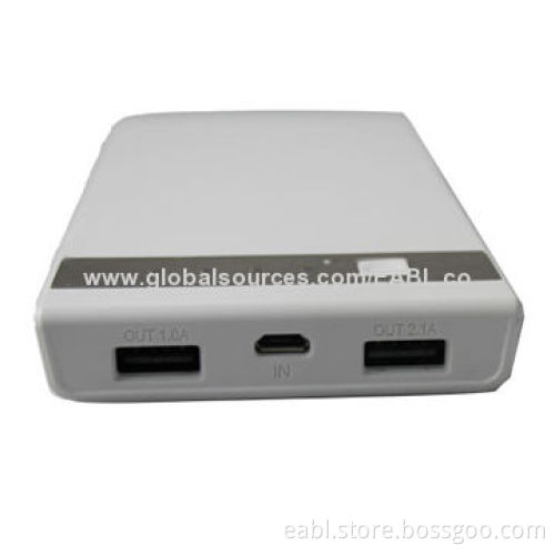 Dual-output Power Bank, High-capacity of 10,000mAh, Black and White
